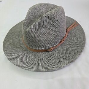 Marcus Adler Sun Hat Womens One Size Sage Green Woven Wide Brim Fedora